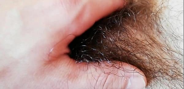  Hairy pussy fucking and cumshot close up amateur couple big clit girl